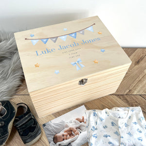 You added Personalised Blue Garland New Baby Keepsake Box - 5 Sizes (16cm | 20cm | 26cm | 30cm | 36cm) to your cart.