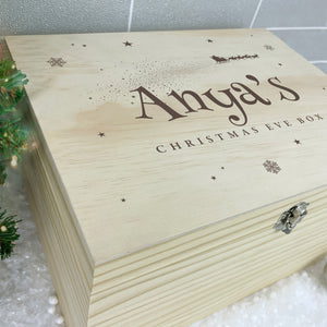 Personalised Santa Sleigh Christmas Eve Box - 5 Sizes (16cm | 20cm | 26cm | 30cm | 36cm)