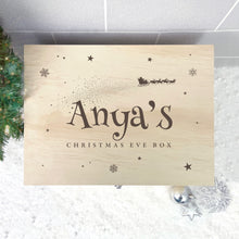 Load image into Gallery viewer, Personalised Santa Sleigh Christmas Eve Box - 5 Sizes (16cm | 20cm | 26cm | 30cm | 36cm)
