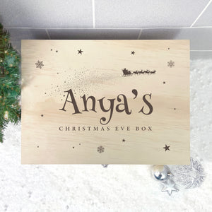 Personalised Santa Sleigh Christmas Eve Box - 5 Sizes (16cm | 20cm | 26cm | 30cm | 36cm)