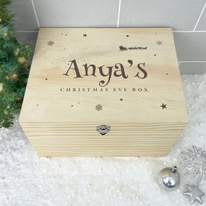 Personalised Santa Sleigh Christmas Eve Box - 5 Sizes (16cm | 20cm | 26cm | 30cm | 36cm)