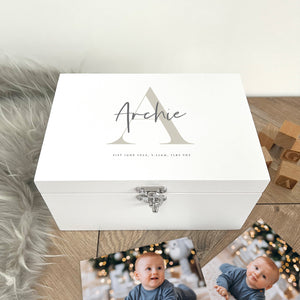 You added Personalised Initial New Baby White Wooden Memory Box - 3 Sizes (22cm | 27cm | 30cm) to your cart.