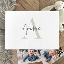 Load image into Gallery viewer, Personalised Initial New Baby White Wooden Memory Box - 3 Sizes (22cm | 27cm | 30cm)
